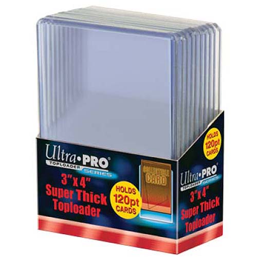 Ultra Pro 3x4 Super Thick Toploaders 120pt - 10 Pack