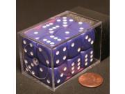 Chessex Opaque 16mm d6 Dice Block - Purple/White (12 Dice) (CHX25607)