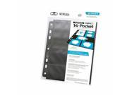 Ultimate Guard 14-Pocket Compact Pages for Mini American Cards - Black (10)
