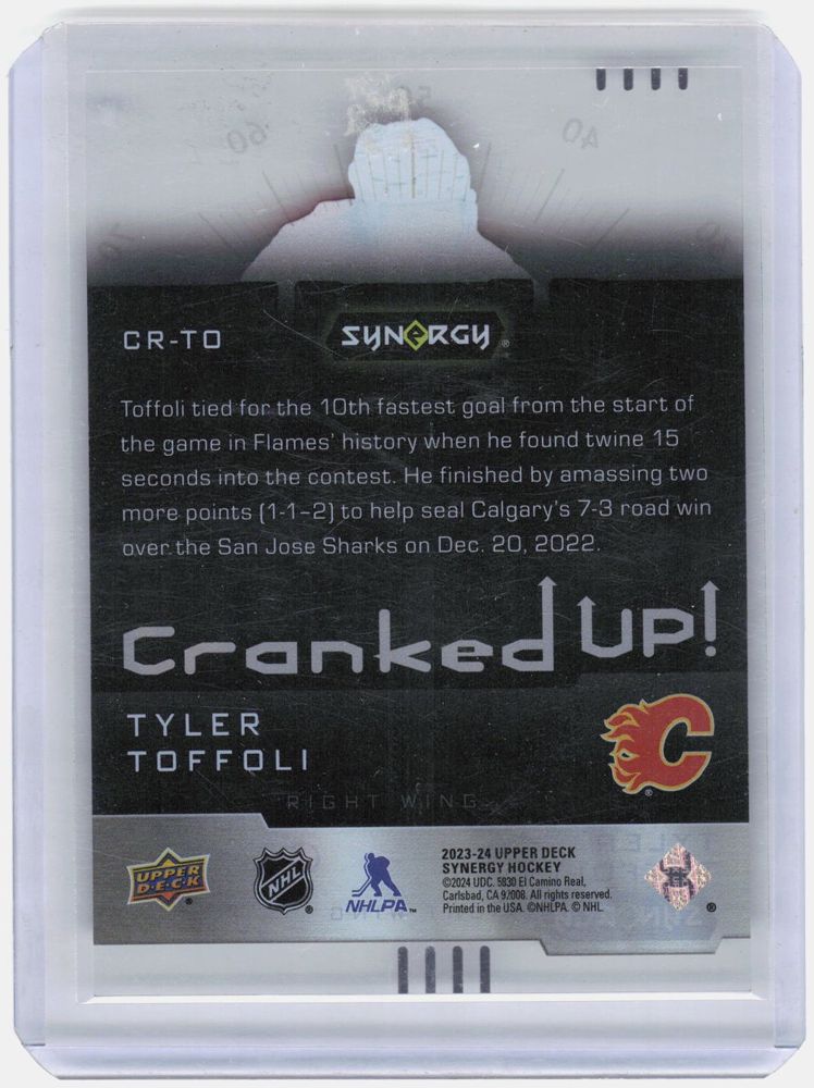 Tyler Toffoli 2023-24 Upper Deck Synergy Cranked Up #CR-TO