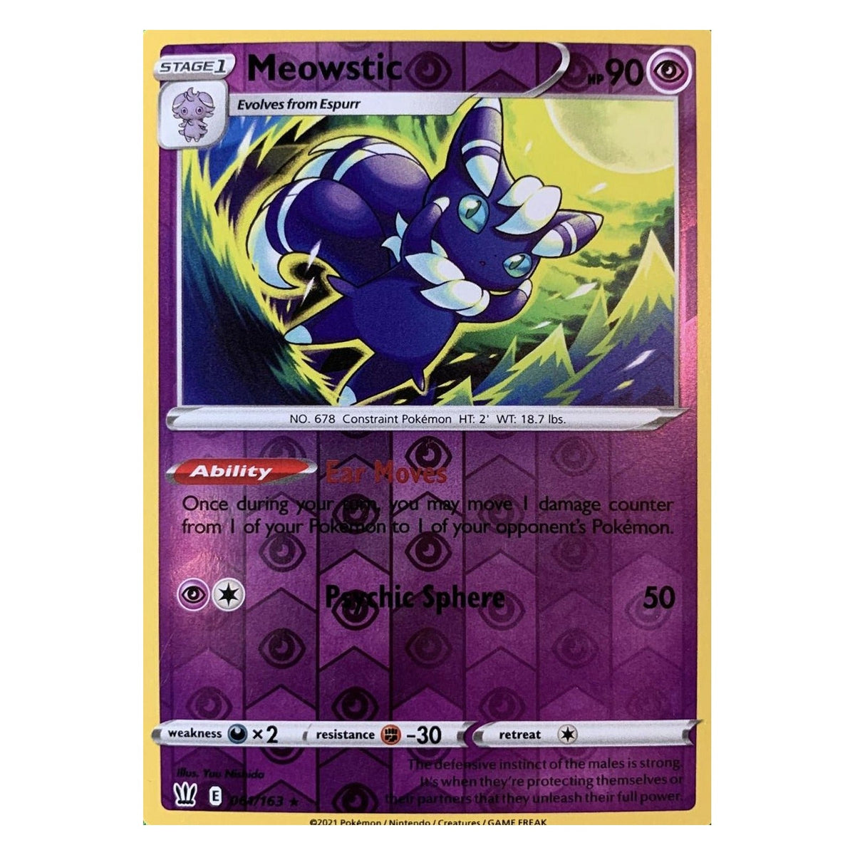 Meowstic 061/163 Battle Styles reverse holo