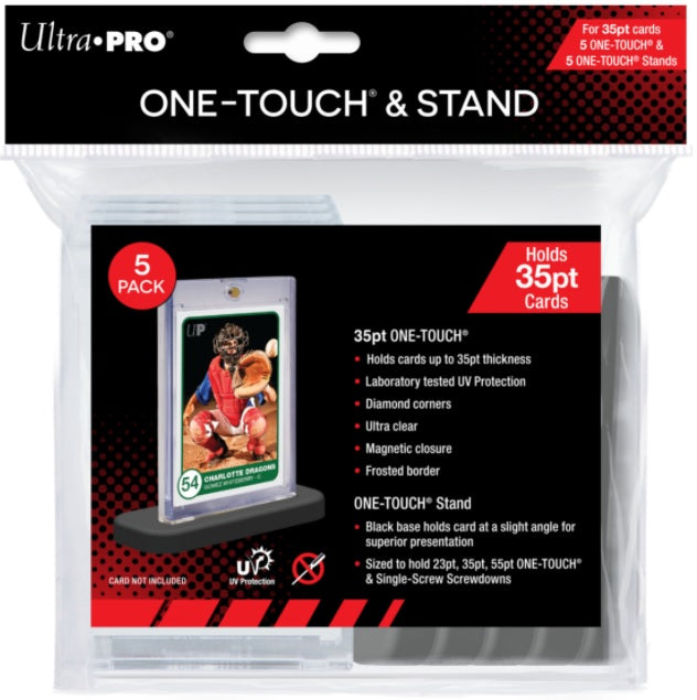 Ultra Pro One-Touch 130pt Magnetic Holders with Stands – 5 Pack