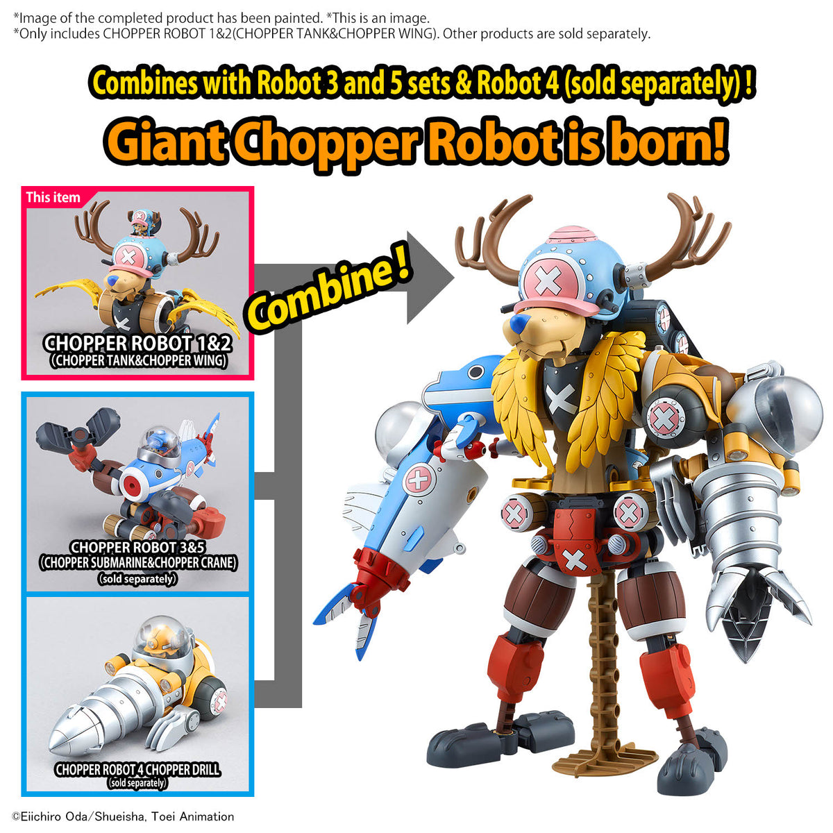 One Piece Chopper Robot 1 & 2 (Chopper Tank & Chopper Wing) Model Kit
