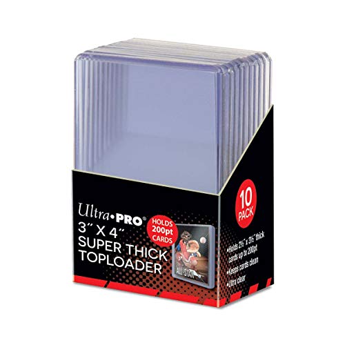 Ultra Pro 3x4 Super Thick Toploaders 200pt - 10 Pack
