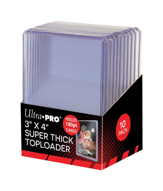 Ultra Pro 3x4 Super Thick Toploaders 180pt - 10 Pack