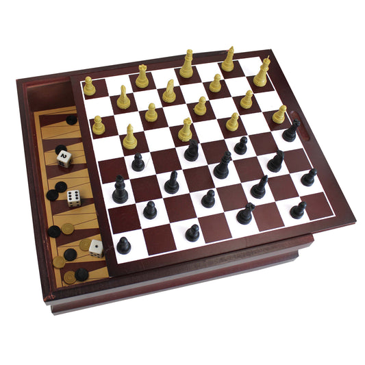 Classic Games 10-in-1 Wood Game Set