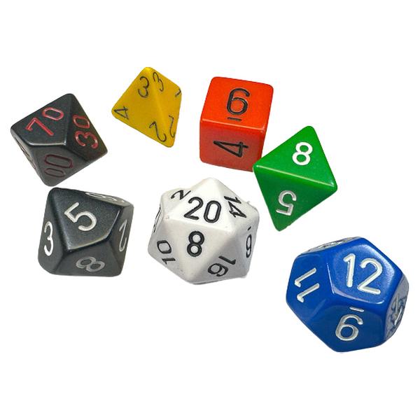 Chessex Nostalgia Opaque GM & Beginner Player 7-Die Set (CHX25499)
