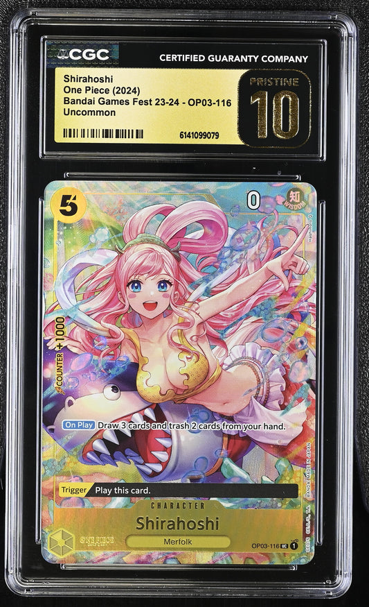 Shirahoshi OP03-116 Bandai Games Fest CGC 10 Pristine EN
