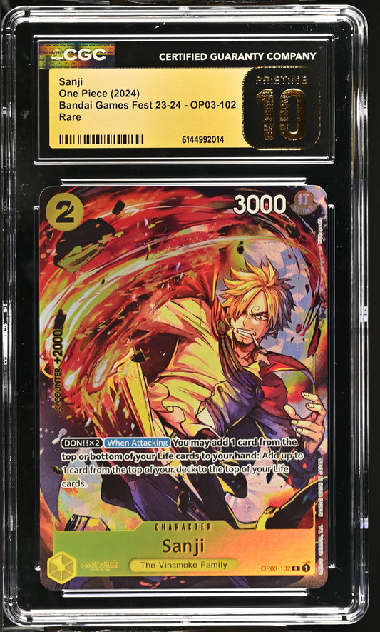 Sanji Bandai Games Fest '23 OP03-102 CGC Pristine 10