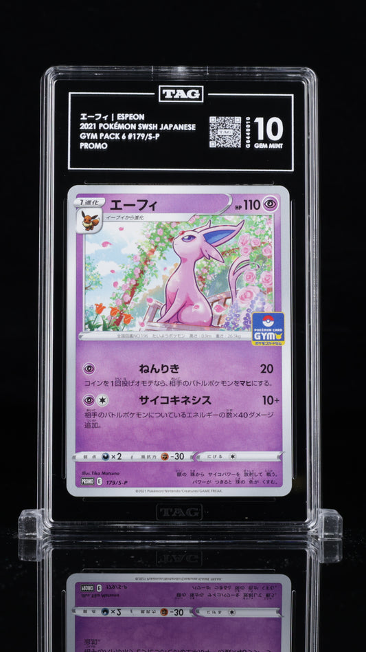 Espeon 179/S-P Gym Pack 6 Promo TAG 10 slab front