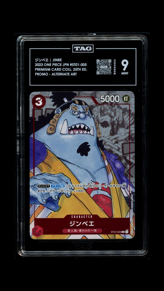 Official TAG cert photo - Jinbe JP Premium Card Coll 25th Edition ST01-005 TAG 9 MINT