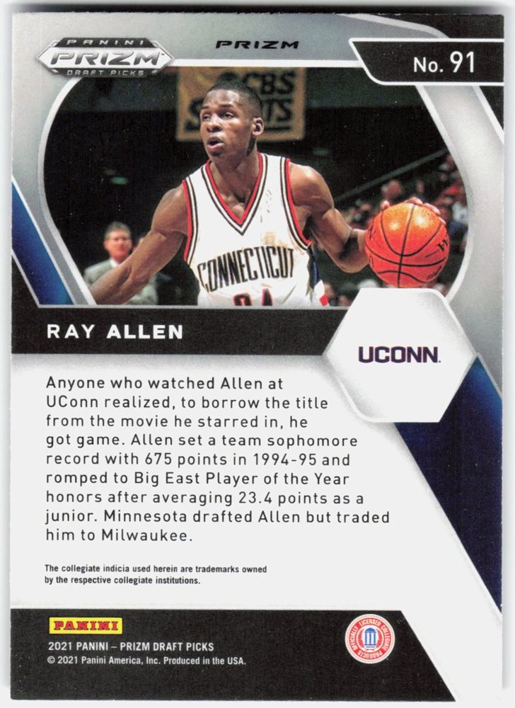 Ray Allen 2021 Panini Prizm Draft Picks Blue #91