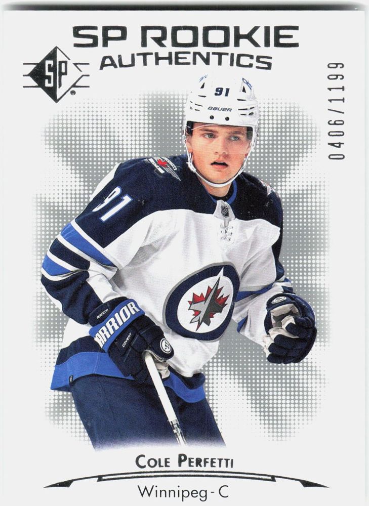 Cole Perfetti 2021-22 SP Hockey Rookie Authentics #116 (/1199)
