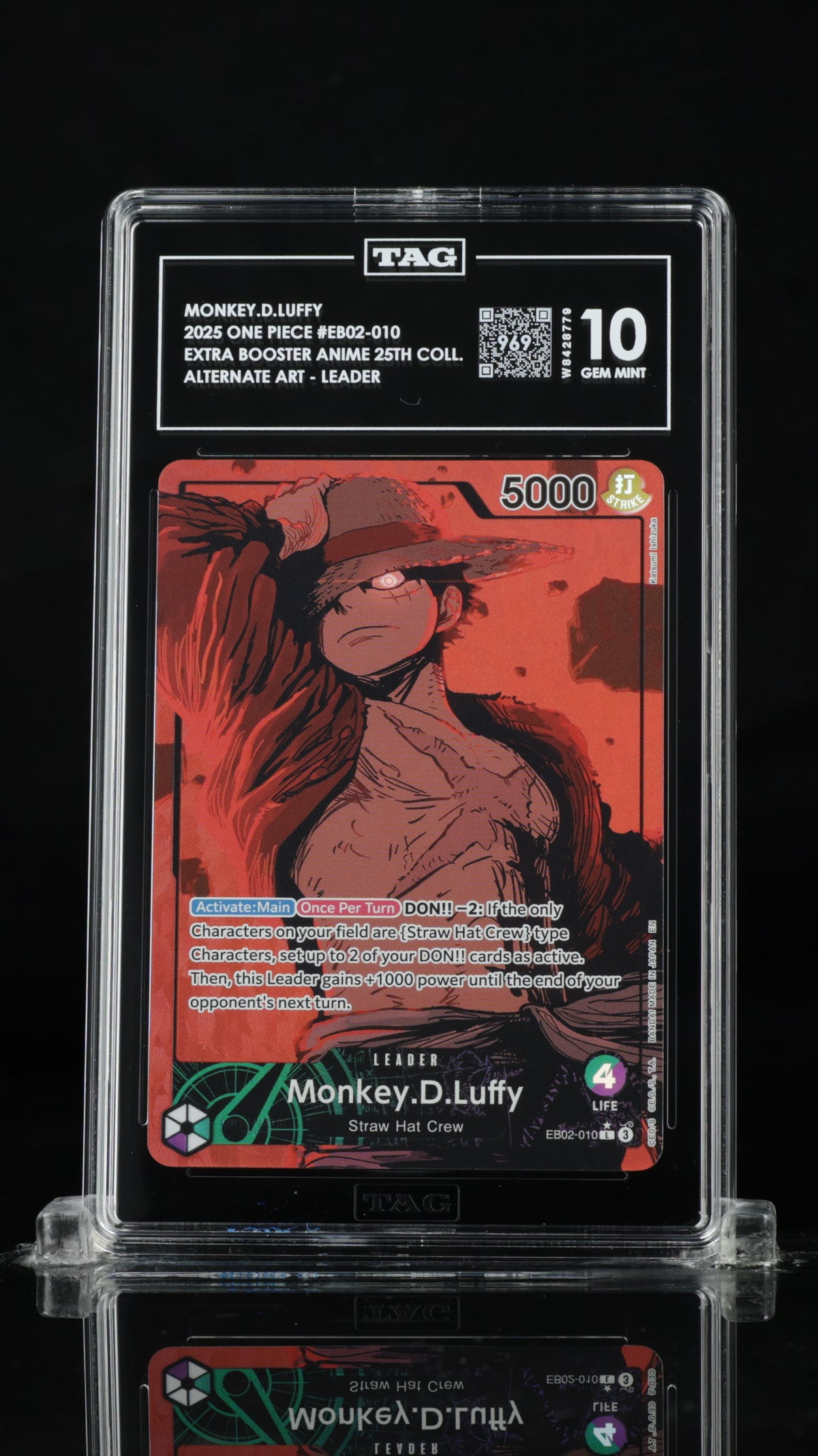 MONKEY.D.LUFFY EB02-010 Alternate Art Leader TAG 10 slab front