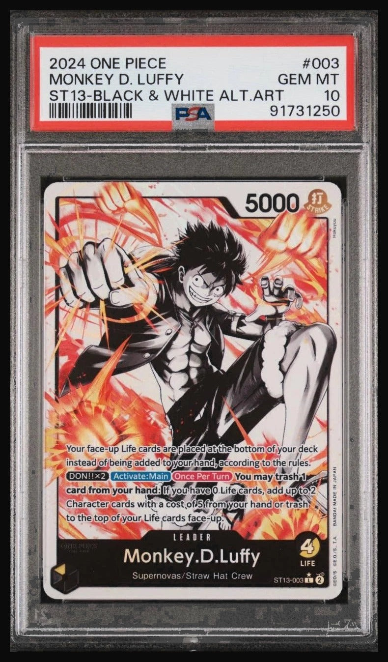 Monkey D. Luffy ST13 graded slab - front