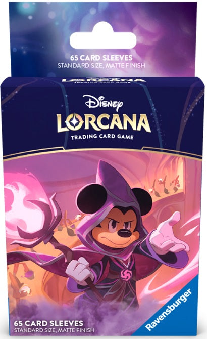 Disney Lorcana Card Sleeves – Mickey Mouse, Wayward Sorcerer (65ct)