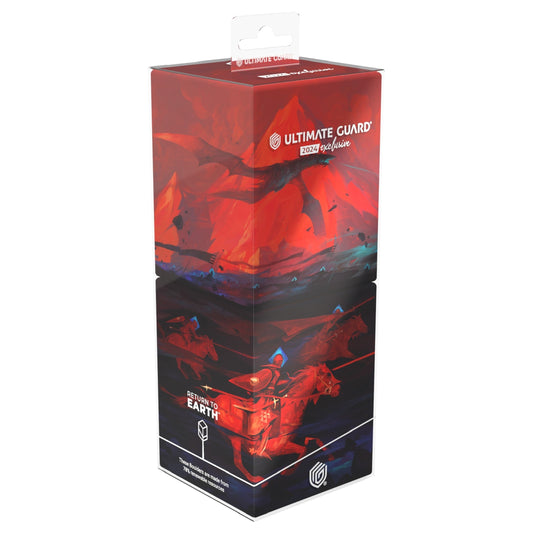 Ultimate Guard Return to Earth Boulder 100+ Deck Case - 2024 Exclusive Duo: Dominik Mayer, Crowned with Fire (2-Pack)