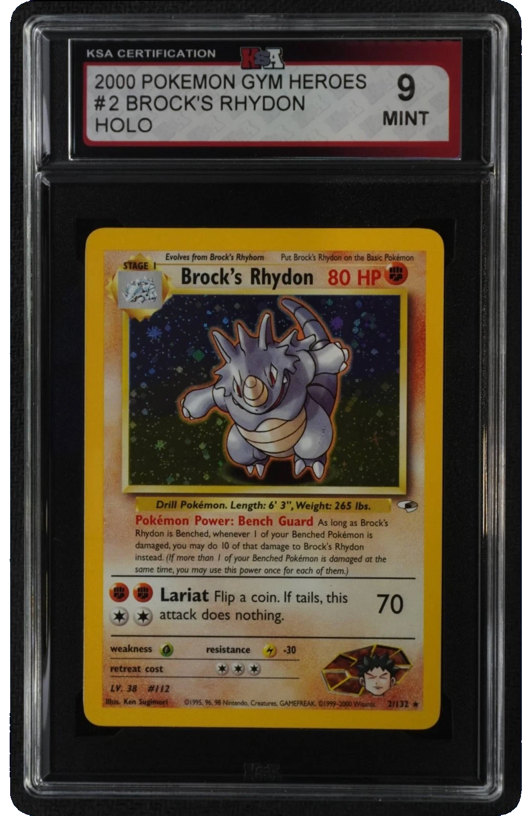 Brock's Rhydon Gym Heroes KSA 9 slab front, cert 60790535
