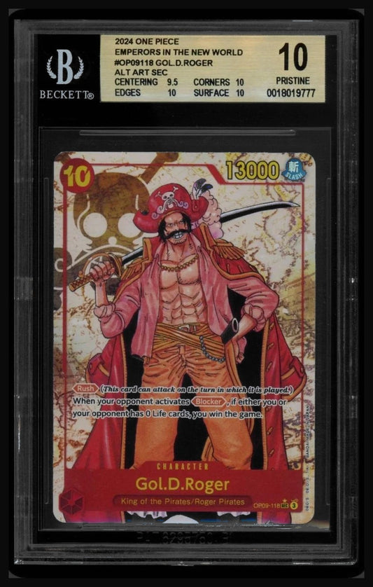 Gol D. Roger SEC alt art BGS 10 Pristine - front