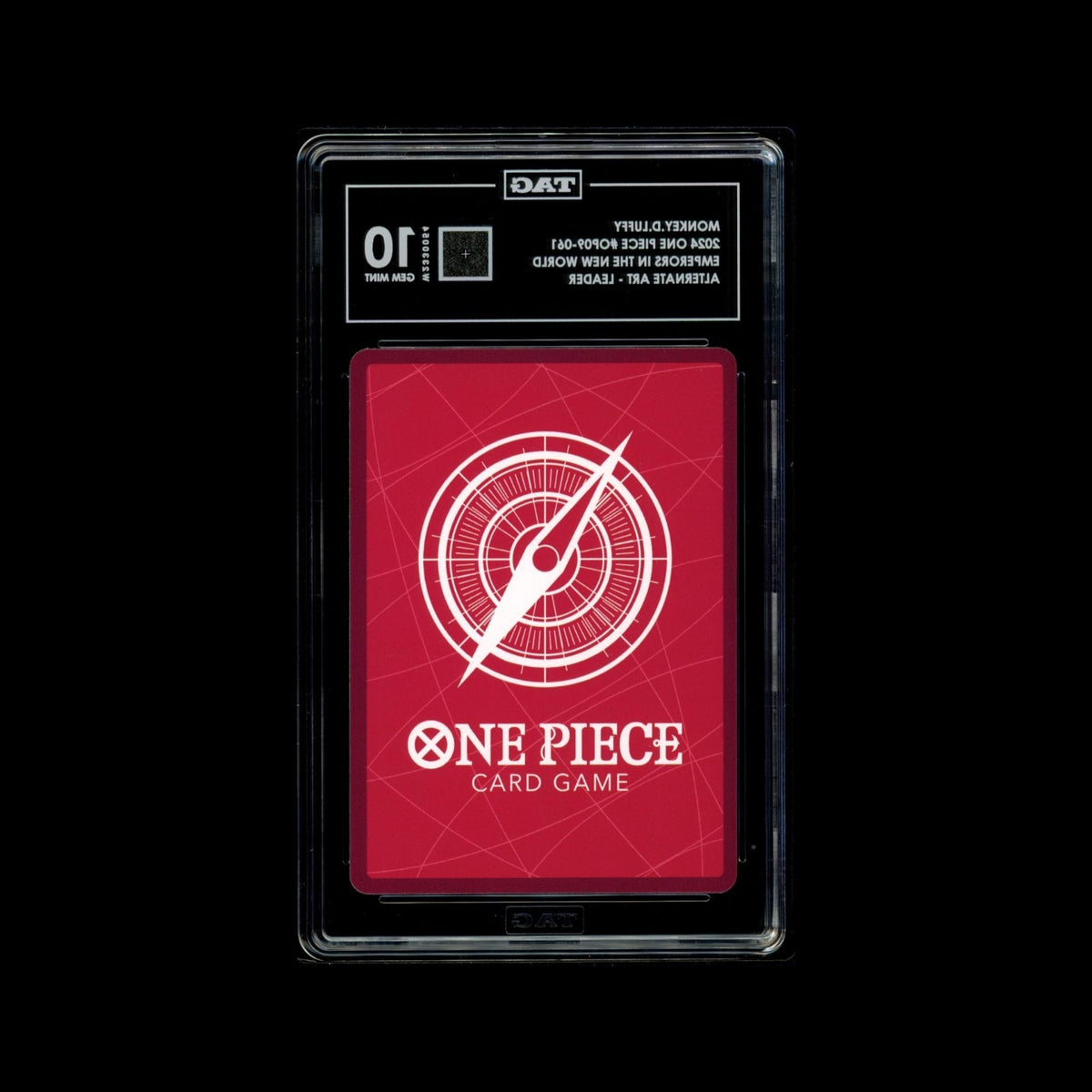 Monkey.D.Luffy OP09-061 Alt Art Leader TAG 10 slab back