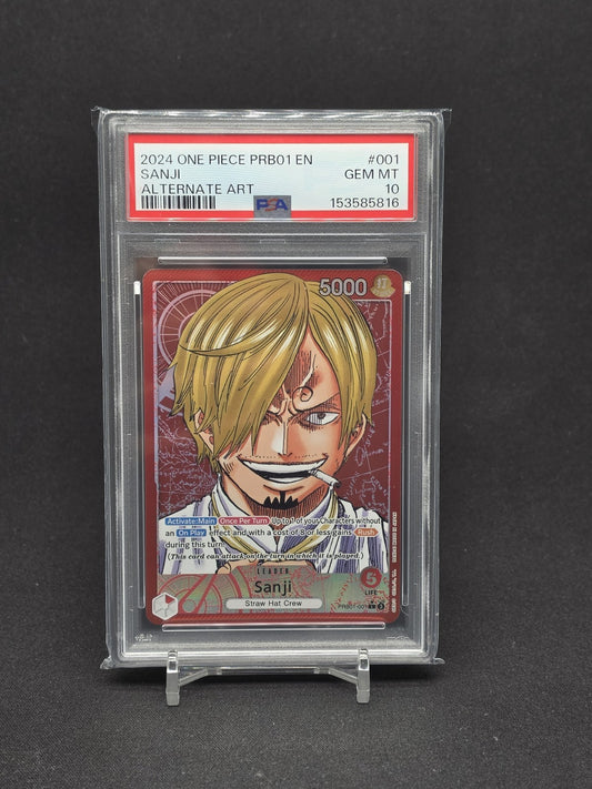 Sanji PRB01-001 Leader Alt Art PSA 10 slab front