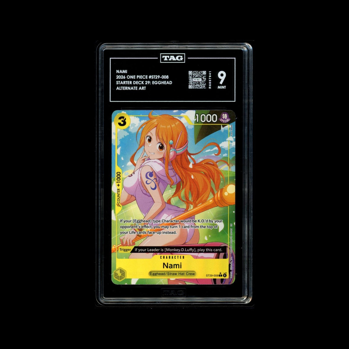 Nami ST29-008 Full Art TAG 9 slab front