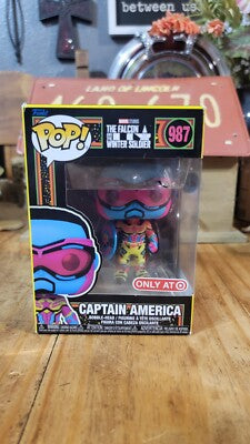 Funko Pop! Marvel: The Falcon and the Winter Soldier - Captain America (Blacklight) #987