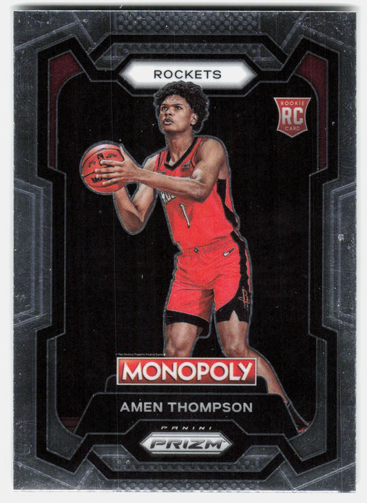Amen Thompson 2023-24 Panini Prizm Monopoly Rookie #33 front