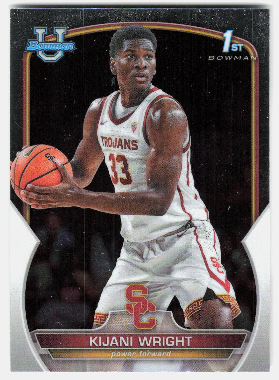 Kijani Wright 2022-23 Bowman University Chrome 1st Bowman #51 front