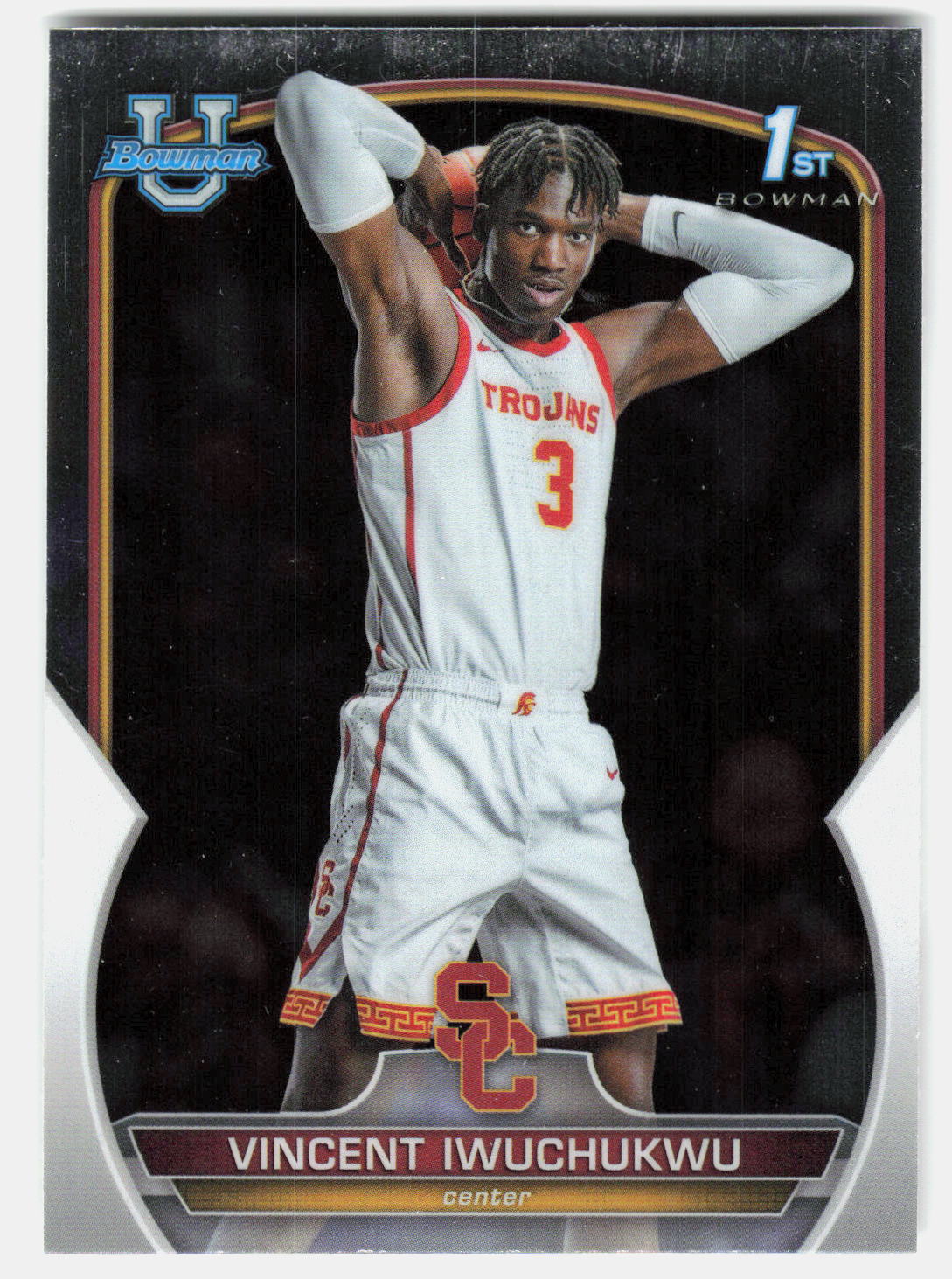 Vincent Iwuchukwu 2022-23 Bowman University Chrome 1st Bowman #92 front