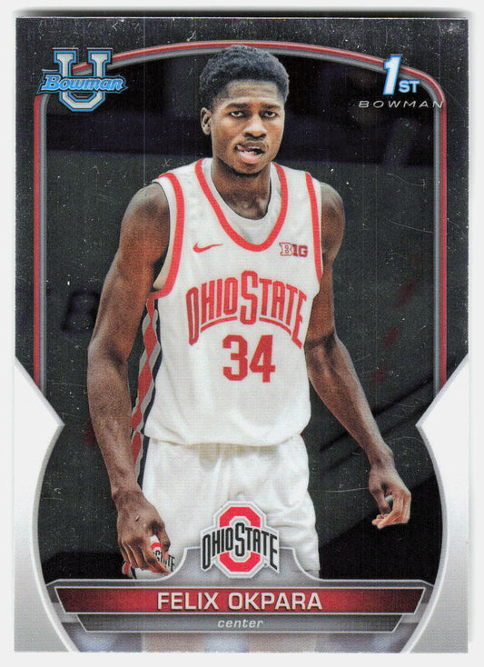 Felix Okpara 2022-23 Bowman University Chrome 1st Bowman #94 front