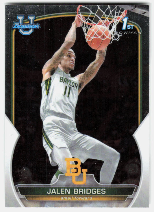 Jalen Bridges 2022-23 Bowman University Chrome 1st Bowman #99 front