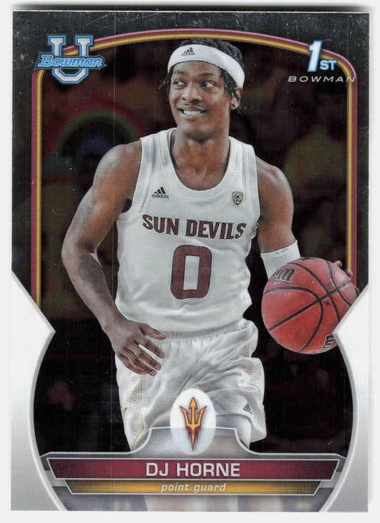 DJ Horne 2022-23 Bowman University Chrome 1st Bowman #54 front