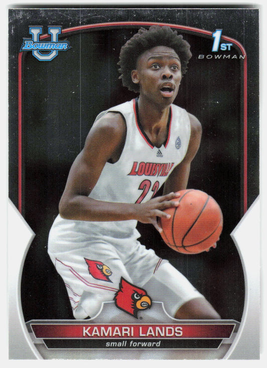 Kamari Lands 2022-23 Bowman University Chrome 1st Bowman #72 front