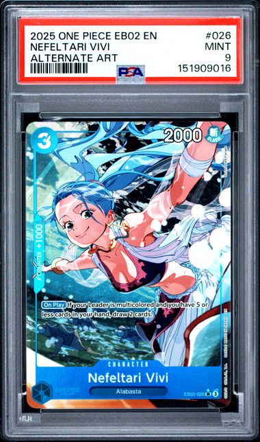 Official PSA cert photo - NEFELTARI VIVI ALT ART EB02-026 PSA 9